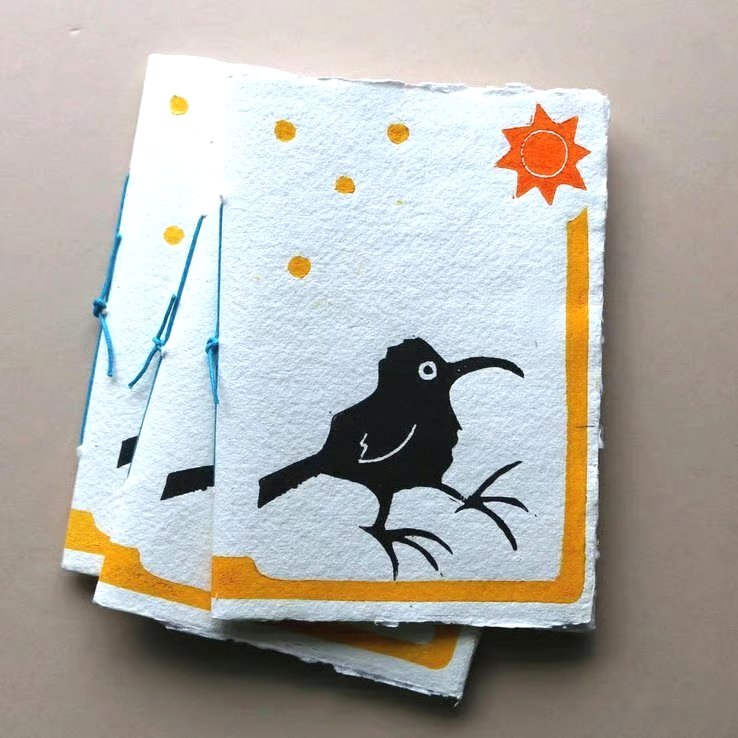 Handprinted Bird Notebook