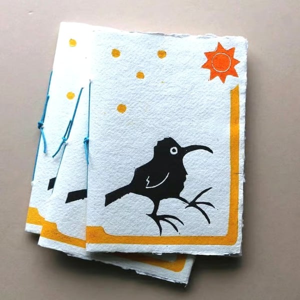 Handprinted Bird Notebook