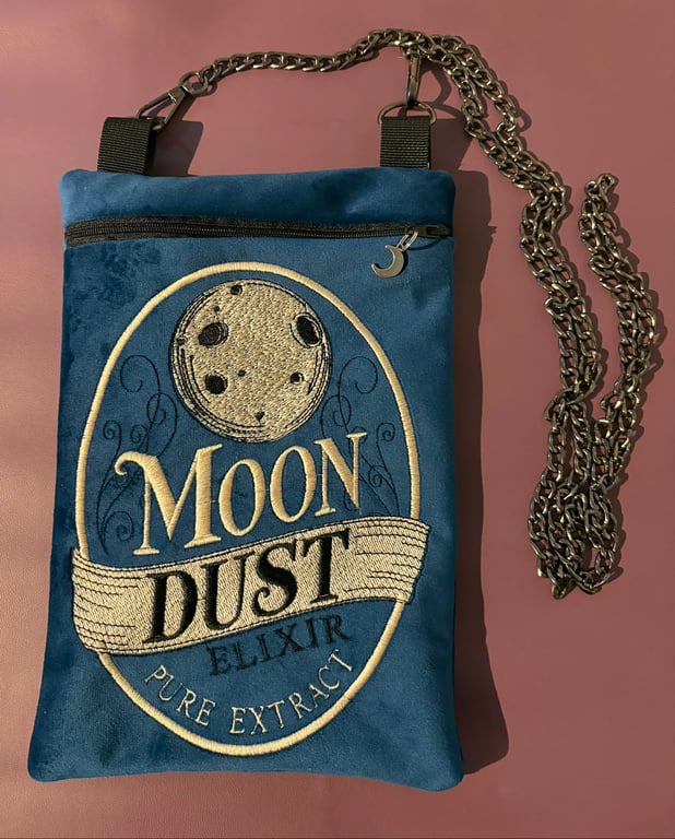 Embroidered Alchemist inspired Moon dust bag