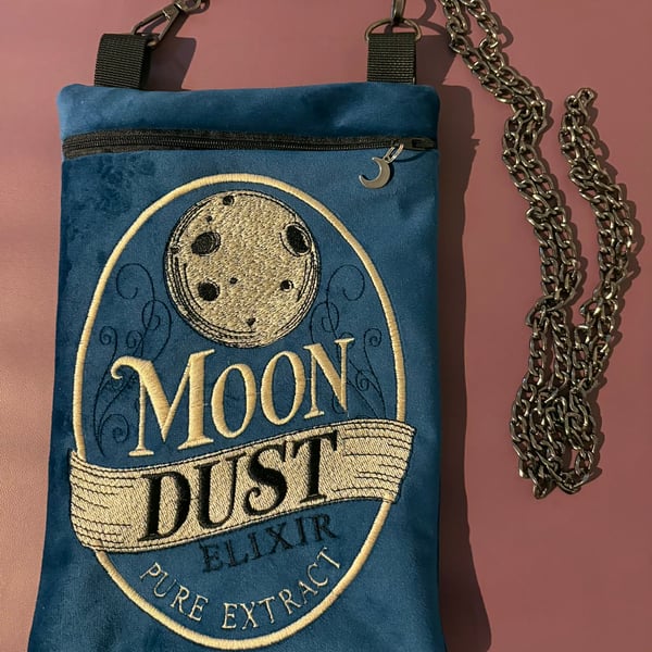 Embroidered Alchemist inspired Moon dust bag