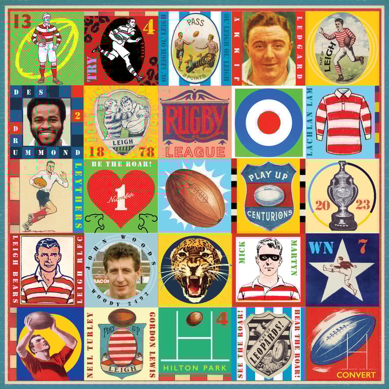 Leigh Pop Art Rugby Print