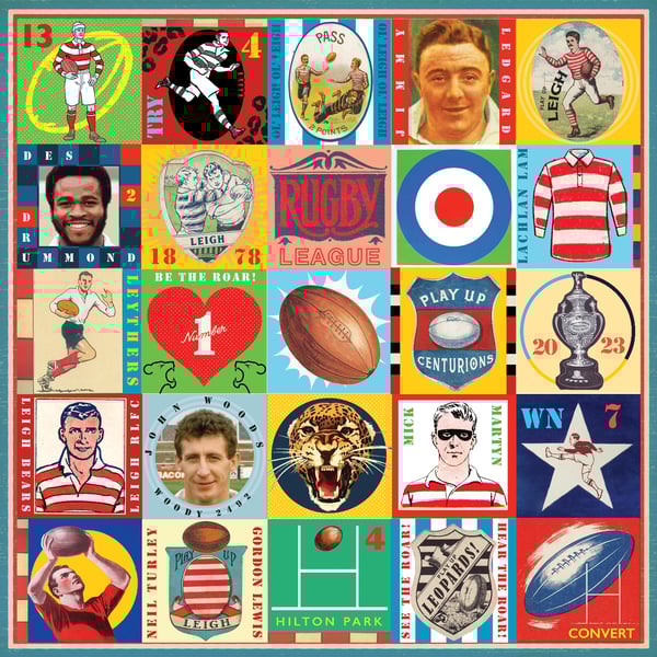 Leigh Pop Art Rugby Print