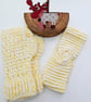 Gift Set - Hiking Mitts & Ear Warmer, Lemon Yellow