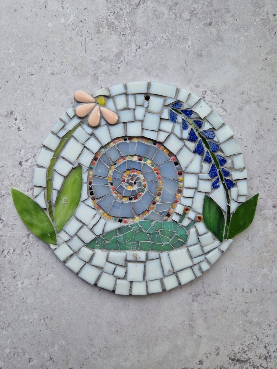 Snail Mosaic, Mosaic Snail, Rainbow Snail Mosaic, Mosaic Rainbow Snail, Snail 