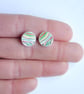Boat fordite stud earrings - Image 2