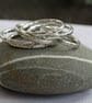 Silver stacking rings - hammered stacking rings  - Image 8