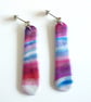 Winter Berry Long Polymer Clay Dangle Earrings - Image 2