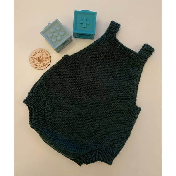 25% OFF Sample Sale. IN STOCK Handknitted Fall Duo Baby Romper Suit - 3-6 months