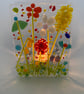 Fused glass multicoloured candle shade - Image 1