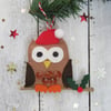 owl decoration, owl ornament, owl lovers gift, Christmas tree decoration, bird