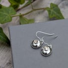 Sterling Silver Pebble Earrings with Crystal Quartz Stones - JBJ1094
