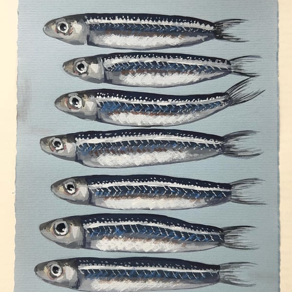 SARDINES painting in gauche, A5