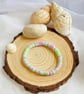 Pastel Shore Clay Beaded Bracelet Handmade Stretch Braceletl