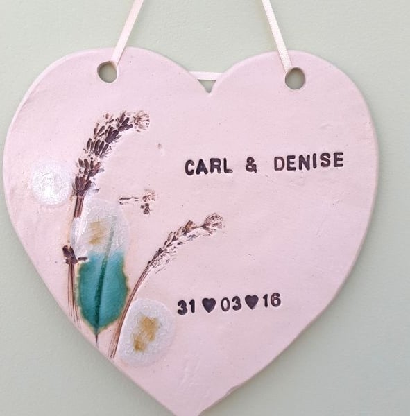 Personalised Ceramic Heart Plaque
