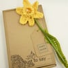 Crochet Daffodil - Alternative to a Greetings Card 