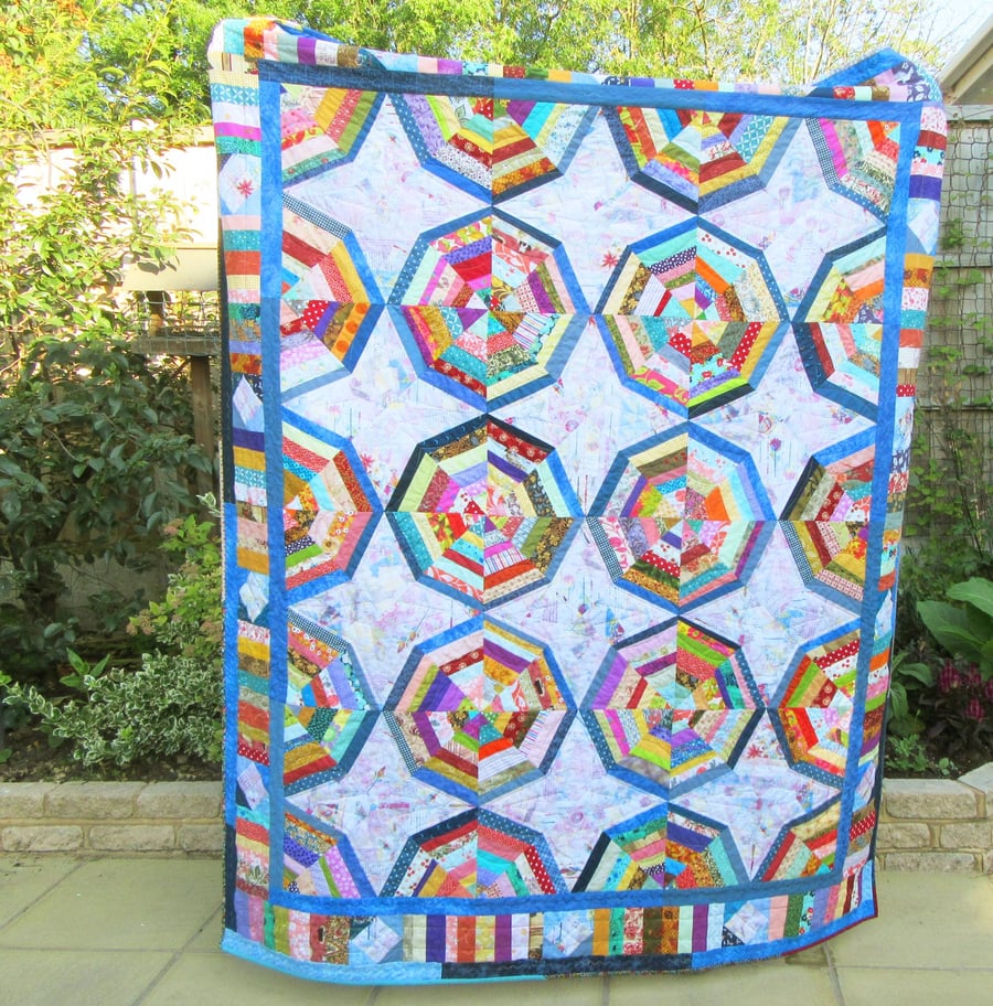 Multi-Coloured Patchwork Throw