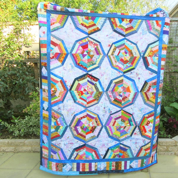 Multi-Coloured Patchwork Throw