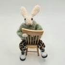 Poseable, knitted Rabbit Doll