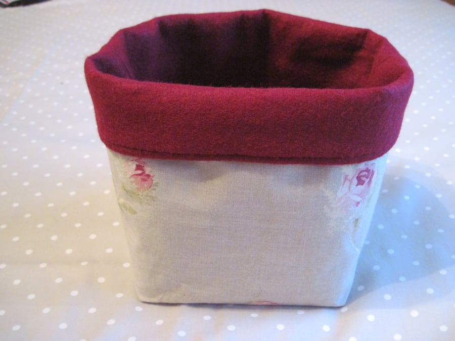 Pink Fabric Storage Box Folksy