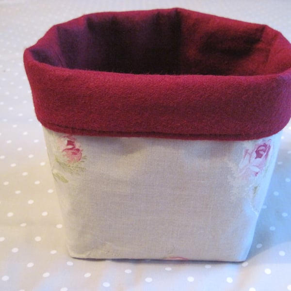 Pink Fabric Storage Box