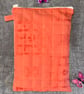 Book Sleeve, Cover, Pouch Orange Retro pattern Padded - Image 3