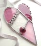 Stained Glass Patchwork Heart - Rose Pink - Image 1