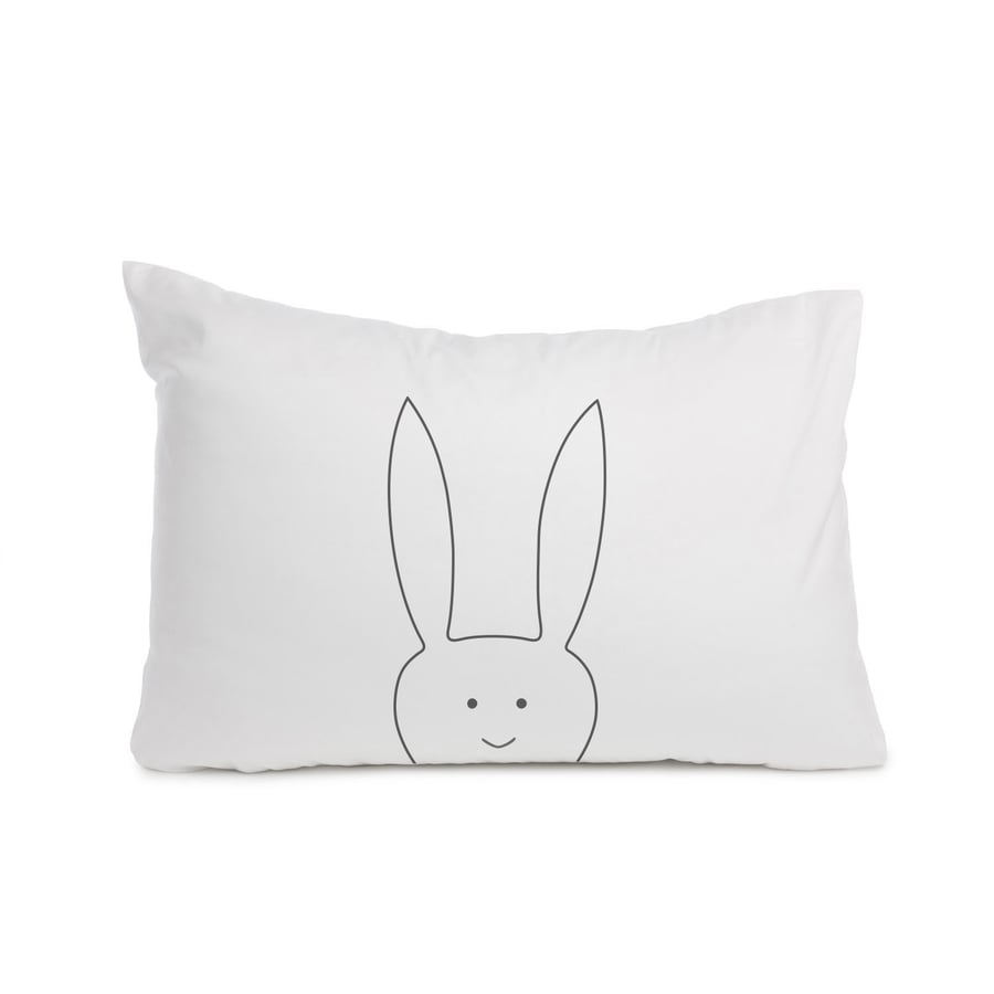Rabbit pillowcase, bed cot or standard size, 100% cotton