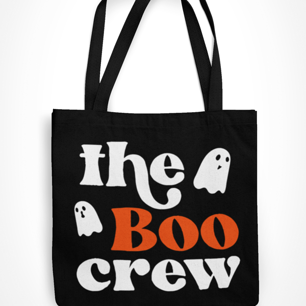 The BOO Crew Tote Bag -Halloween Ghost themed Shopping Bag