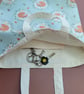 Large Tote Bag – Book Bag - Craft Project Bag - cute and whimsical - Image 4