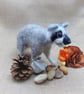 Model of Raccoon, Needle Felted Animal, Poseable Raccoon Figurine - Image 9