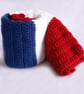 Cozy  Baby  Blanket orThrow - Red, White, and Blue  - Image 2