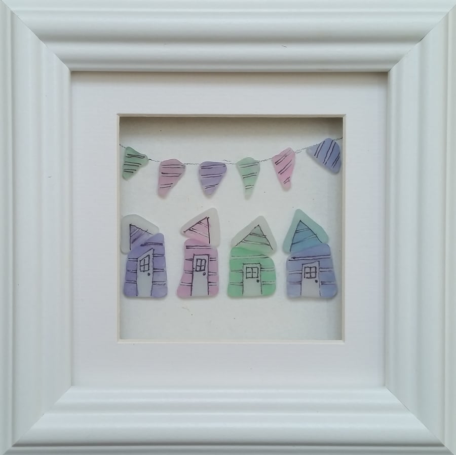 Sea Glass Beach Huts and Bunting