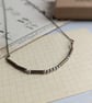 Mithered Morse Code necklace - mixed metals - Northern saying