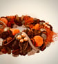 Halloween pumpkin dried floral wreath farmhouse door hanging country home decor - Image 3