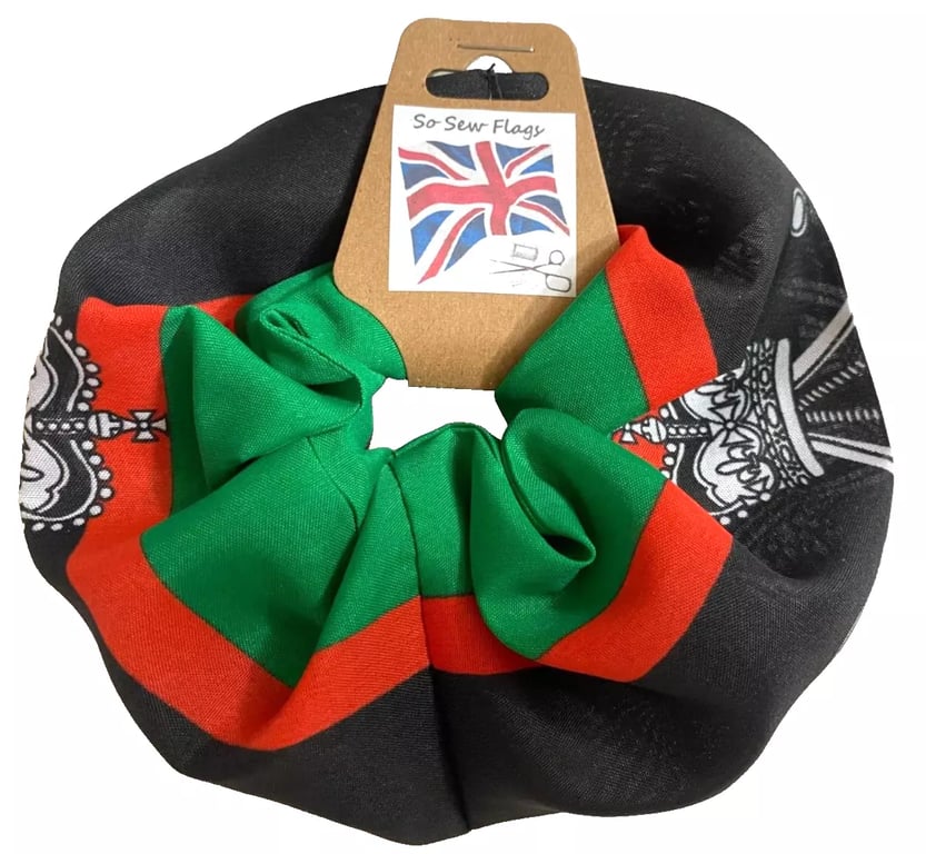 Rifles Regiment Military Flag Hair Scrunchie Scrunchies Accessory Band Elastic
