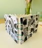A6 Mixed Media Sketchbook with Unique, Hand-printed Covers and Coptic Binding.