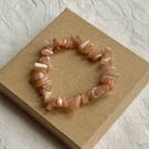 Peach Moonstone stretchy bracelet