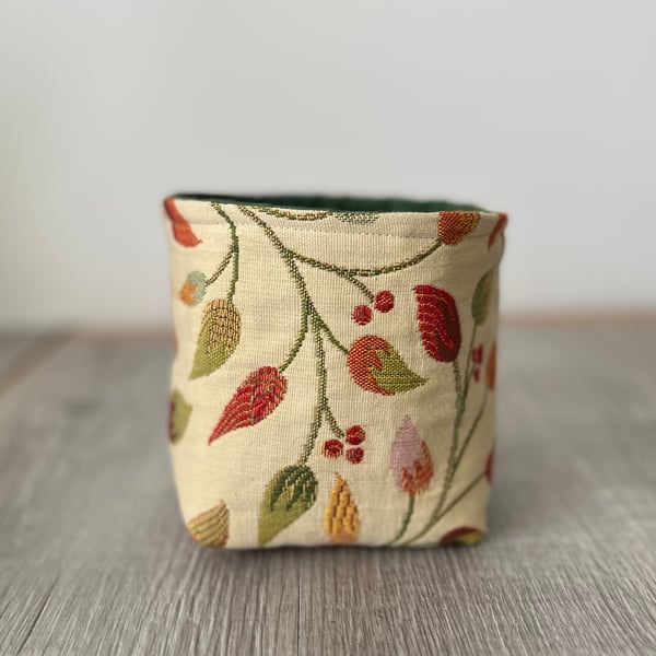 Leaf Fabric Storage Tub Bin 