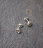 Silver twist stud earrings, recycled silver studs ideal for everyday wear, arc  - Image 4