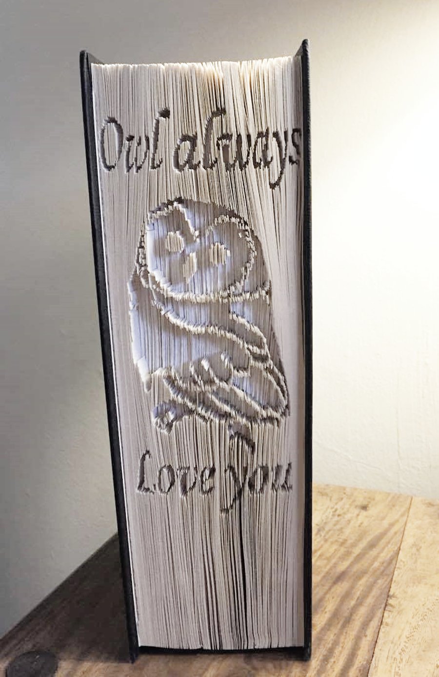 Owl always love you CUT & FOLD Book Folding Pattern - EMAILED PDF PATTERN