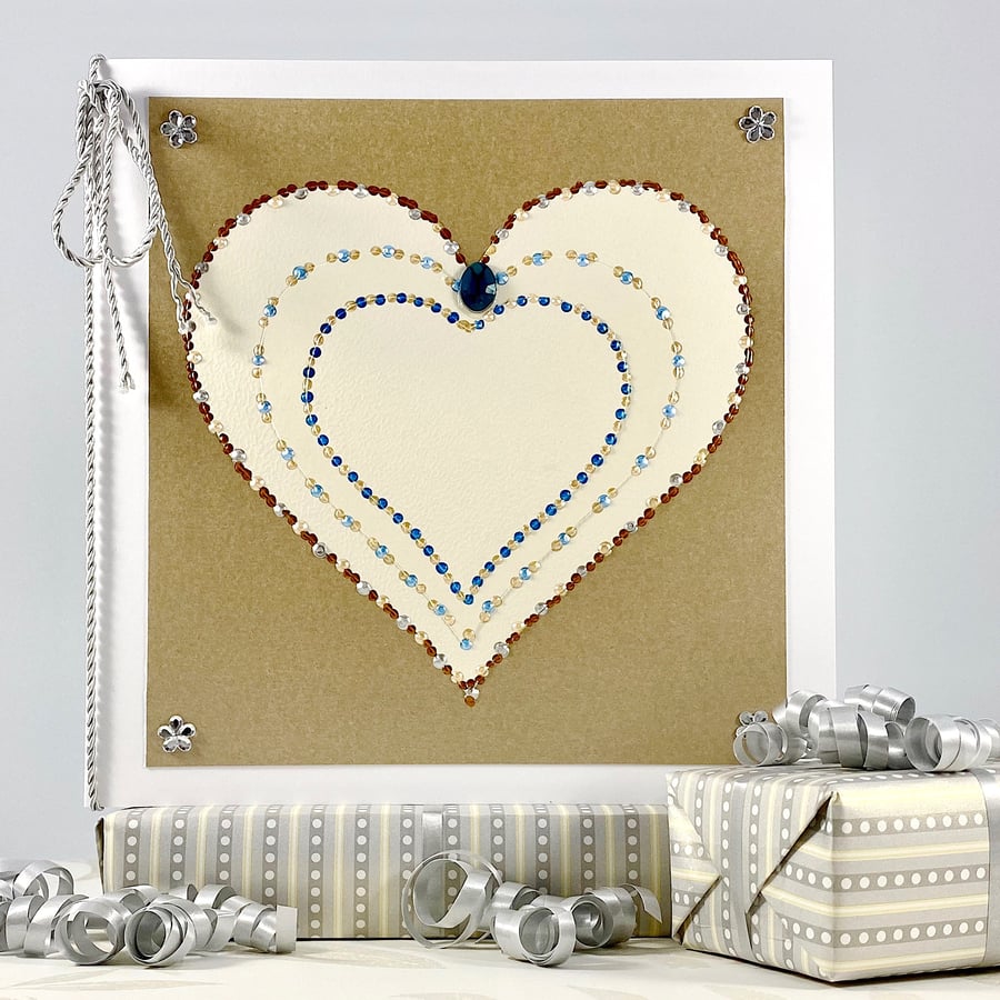 Anniversary card - heart - wedding anniversary