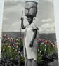 Embroidered Floral Vintage French Postcard 