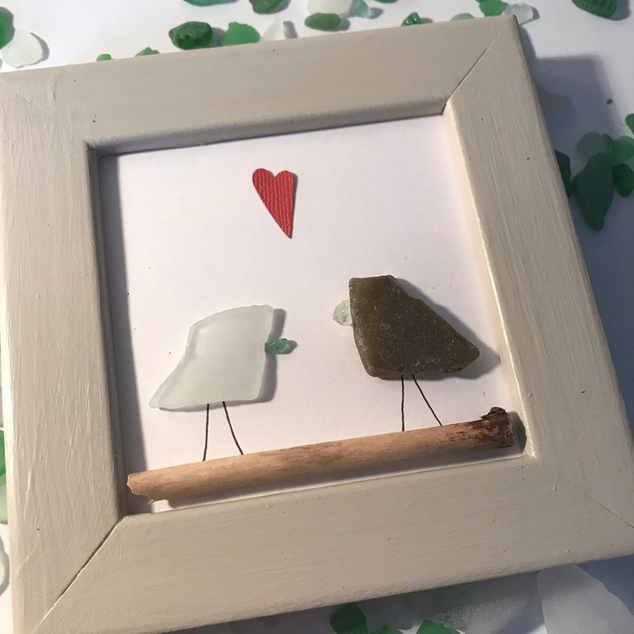 Driftwood and Sea Glass Picture
