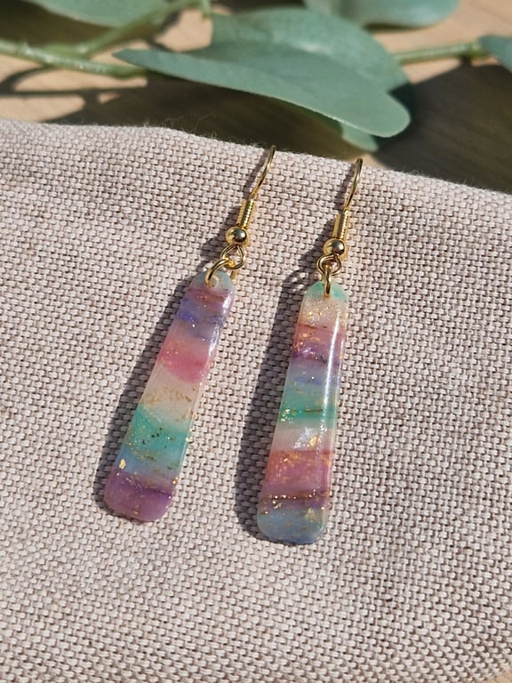 Polymer Clay Earrings: Pretty Pastels