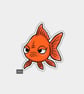 Funny Novelty Vinyl Sticker - Unimpressed Fish - Image 1