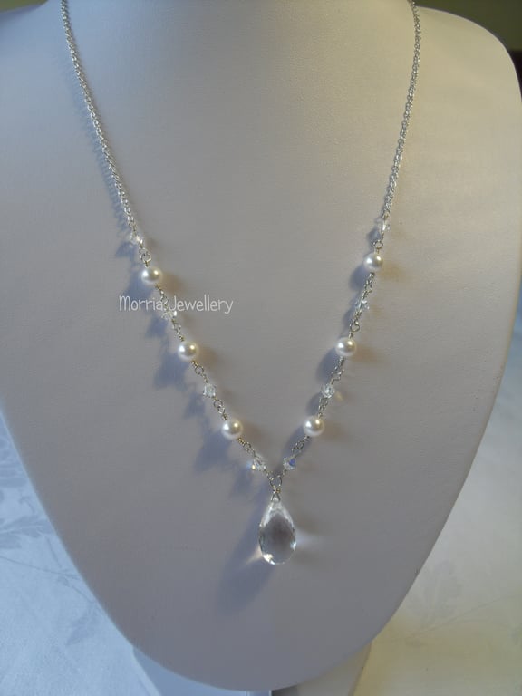 Crystal and Pearl Necklace