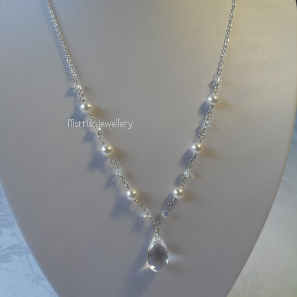 Crystal and Pearl Necklace