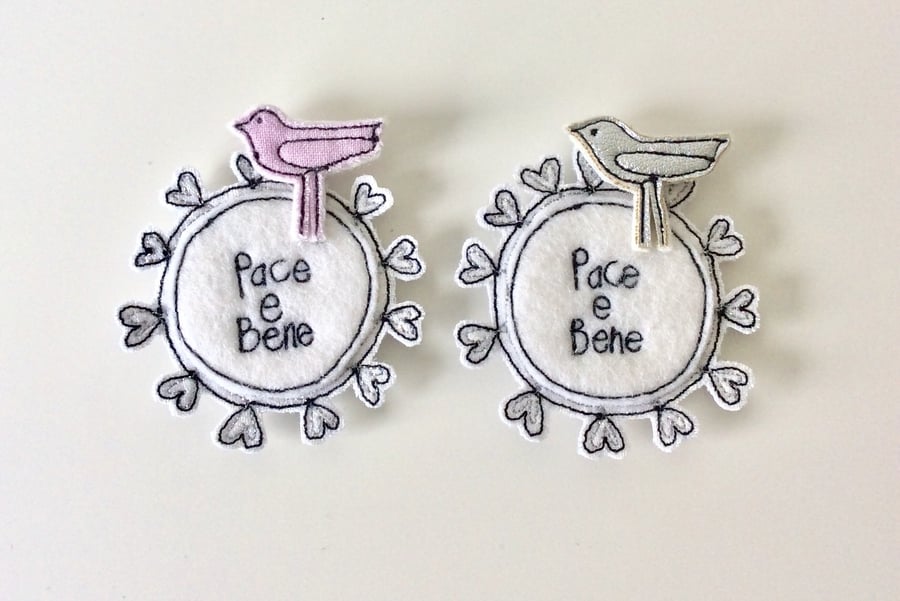 Special Order for L.S. - 'Pace e Bene'- Handmade Magnet