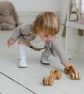 Wooden Toy Car - Retro Racing Car - White - Traditional Wooden Toys - Auto Toys - Image 9