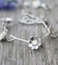 Sterling silver daisy chain bracelet, nature inspired gift for her - Image 3